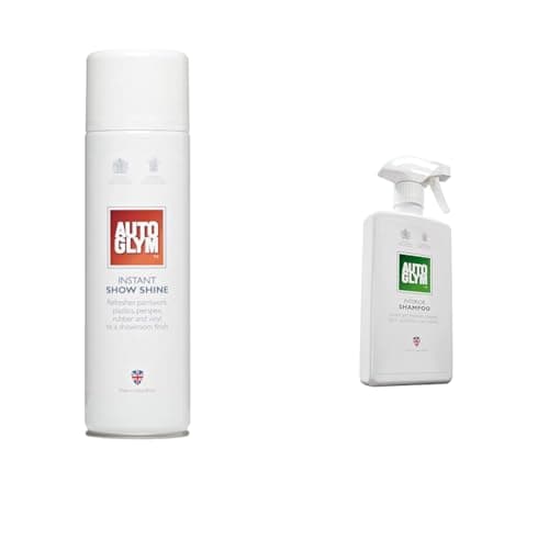 Image of Autoglym Instant Show Shine, 450mL - Car Shine Spray Refreshes Paintwork, Plastics, Perspex, Rubber & Interior Shampoo, 500ml - Car Interior Shampoo That Cleans and Freshens Carpets, Fabrics