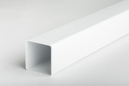 Image of Plastic Square Tubes, PVC Box Section, Square PVC Pipe, 1 metre, 50x50, 25x25mm MW Profiles (50x50 mm, White)
