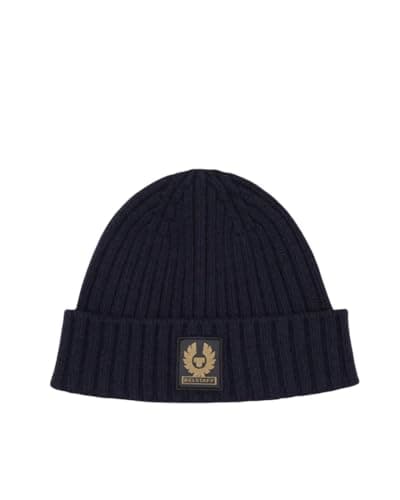 Image of Belstaff Mens Watch Lambswool Beanie O/S Dark Navy