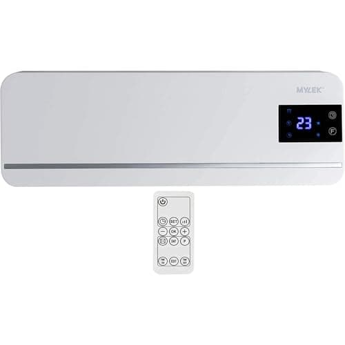 Image of MYLEK Overdoor Heater 2KW Downflow Over Door Air Curtain Electric And Fan with Thermostat, LED Display, Timer & Remote Control - Lot20 Compliant (2000W)