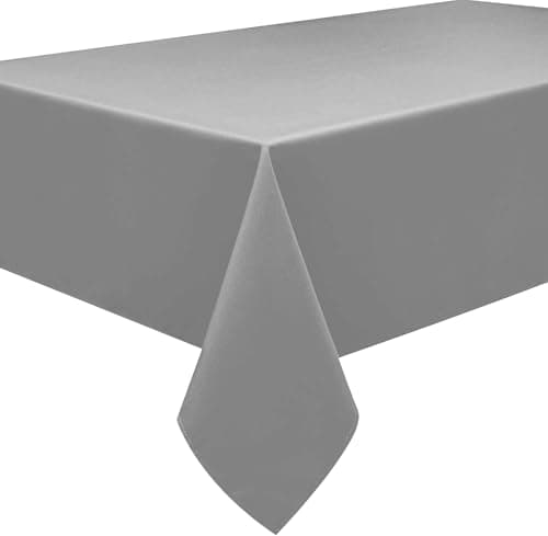 Image of MAGNA COLLECTION Rectangular Table cloth 140x200 cm – 100% Cotton Grey Tablecloth – Washable & Reusable – Ideal for Christmas, Dining, Parties and Seasonal Decor