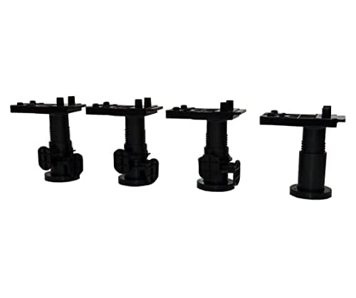 Image of Ikea METOD Legs for Kitchen Cabinet Units, 8 Centimetres, Black, Plastic, Adjustable Feet, 402.055.99 - Pack of 4