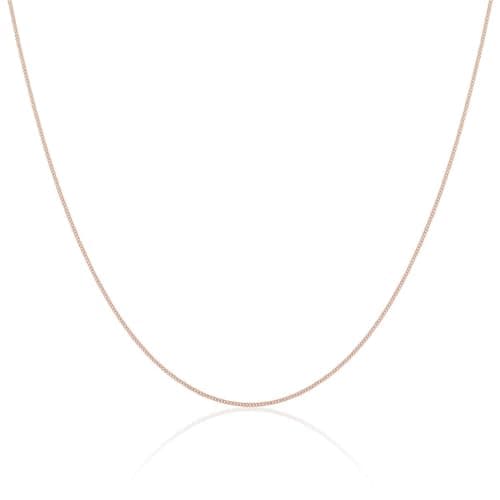 Image of jewellerybox Rose Gold Dipped Sterling Silver Fine Diamond Cut 18 Inch Chain