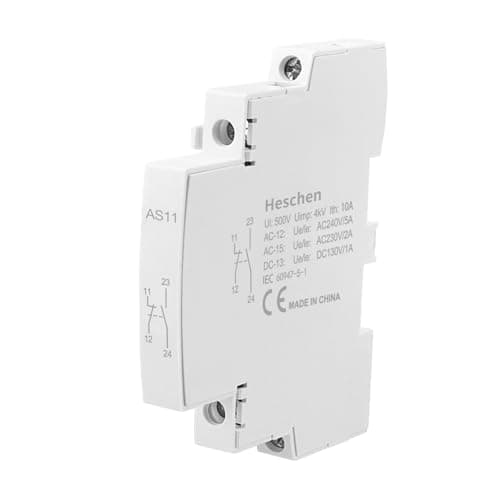 Image of Heschen Auxiliary Contact Block, Ui 500V, 50/60Hz, For CT1 HS1 HSR1 Series AC Contactors, Side Mounting (AS11, 1NO 1NC)