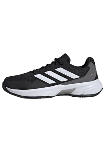 Image of adidas Men's CourtJam Control 3 Clay Tennis Shoes, Core Black/Cloud White/Grey Four, 8.5 UK