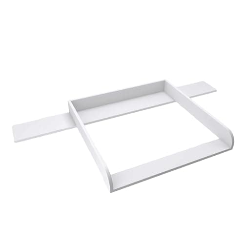 Image of regalik Changing Top with Board for IKEA Hemnes, Changing Table Topper for 50x160 cm Dressers, Removable Changing Unit, Rounded Front Panels, White