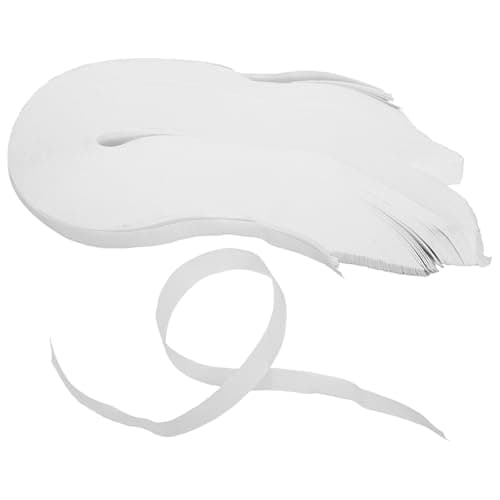 Image of POPETPOP 400pcs White Kraft Tissue Currency Straps for Manual Bundling Durability, Money Cash Paper Bands for Banks and Supermarkets