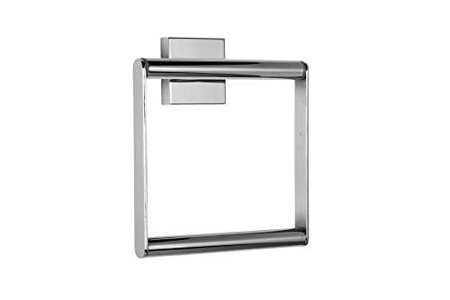 Image of Croydex Flexi-Fix Chester Towel Ring, Metal, 168 x 153 x 58mm, Silver