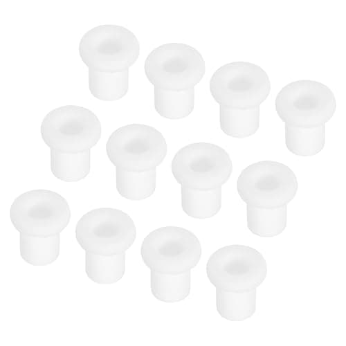 Image of sourcing map 15Pcs t Shape Rubber Grommet Mount Dia 6.5mm ID 4mm H 6mm White Seal Protection Cable Grommets Flexible for Cable Pipe