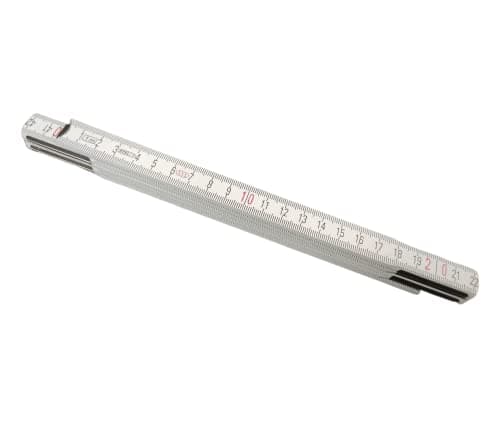 Image of Wood 1 Meters Folding Wooden Ruler Measuring Metal Tips and Joints Carpenter STALCO