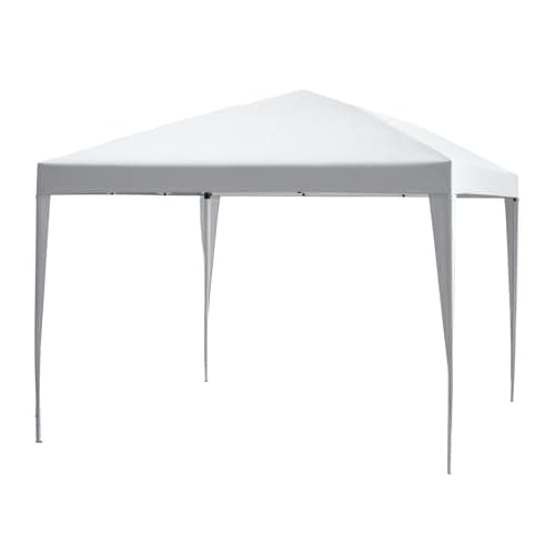 Image of Outsunny 3 x 3M Garden Pop Up Gazebo Height Adjustable Marquee Party Tent Wedding Canopy with Carrying Bag, White
