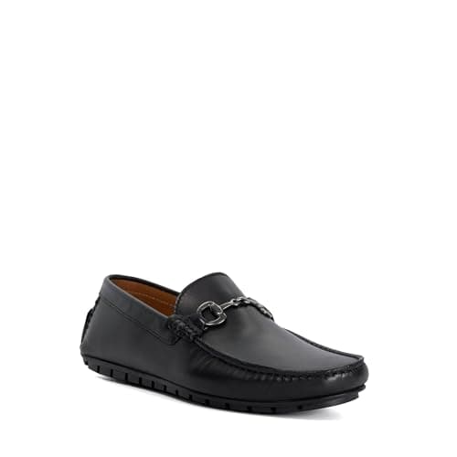 Image of Dune London Mens BRACKON Snaffle Trim Suede Loafers Size UK 11 Moccasins Black