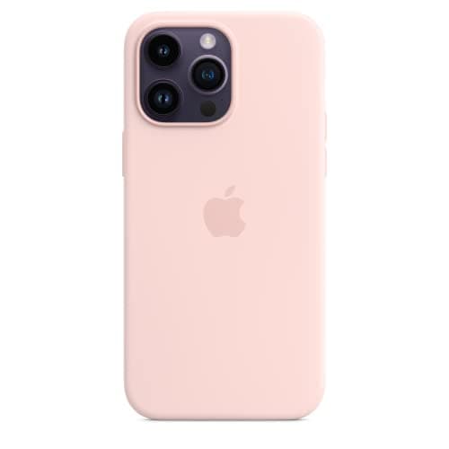 Image of Apple iPhone 14 Pro Max Silicone Case with MagSafe - Chalk Pink 