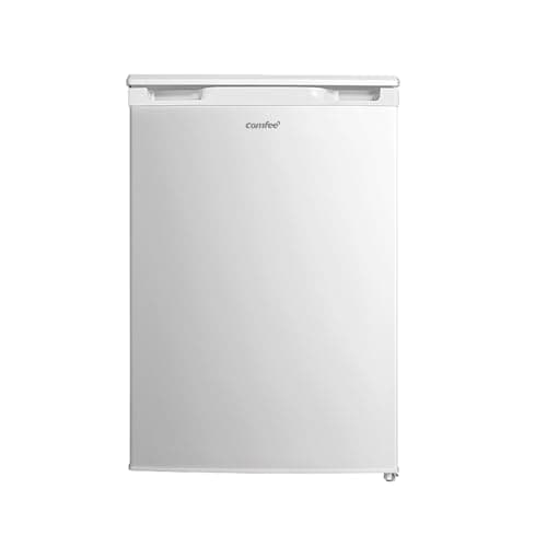 Image of COMFEE' RCD133WH2(E) 131L Under Counter Larder Fridge, LED Light, Adjustable Thermostat, Reversible Door, Removable Glass Shelves, Low Noise, White [Energy Class E]