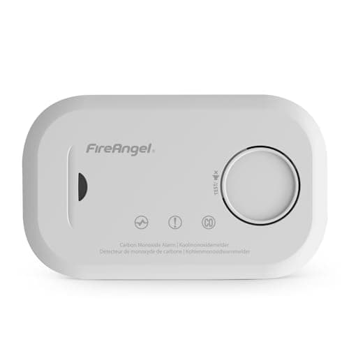 Image of FireAngel Carbon Monoxide Alarm and Detector - FA6813 10-Year Sensor Life CO Alarm for Home with AA Batteries - Travel, Portable Carbon Monoxide Detector - CO Detector Monitor with Test Button, Single