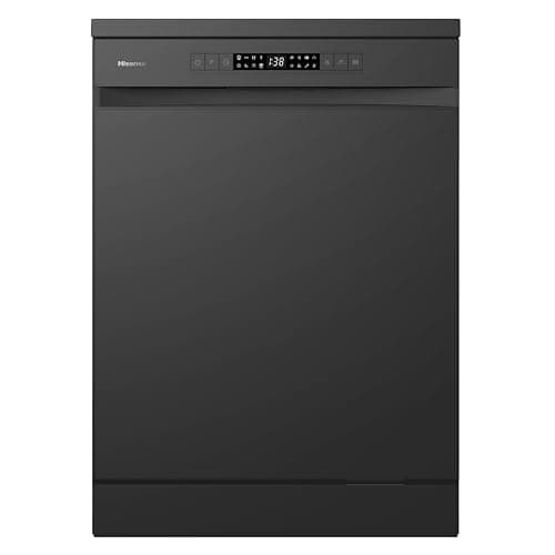 Image of Hisense HS622E90BUK Freestanding Standard Dishwasher 85cm High - E Rated, Black, 24 x 23 x 33 inches (L x W x H) [Energy Class E]