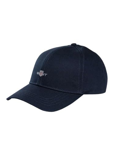 Image of GANT High Shield Cotton Twill Cap Baseball, Navy, One Size
