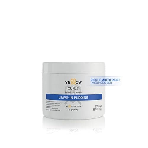 Image of ALFAPARF MILANO Yellow Level In Pudding Curls 500ml, Curly, Gluten Free, Curl Enhancing Hair Styling Agent