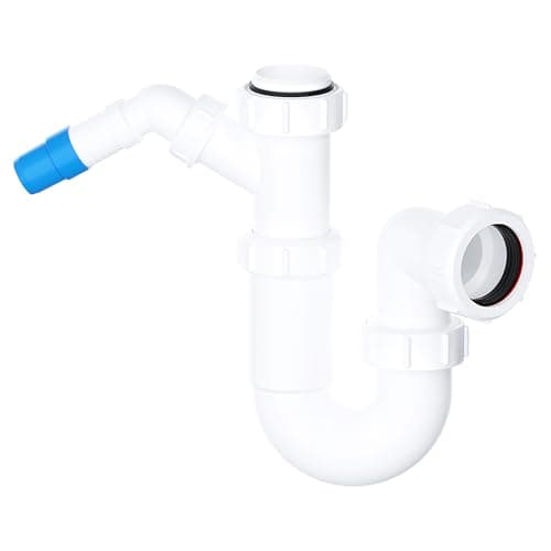 Image of SPARES2GO 40mm Telescopic Sink Trap Kitchen Washing Machine Dishwasher 75mm Seal Water Discharge Kit