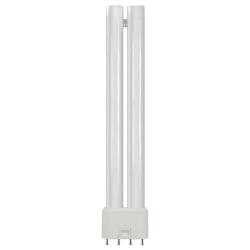 Image of Crompton Lamps LED PLL 8W 2G11 Single Turn L-Type Direct to Mains (18W Equivalent) 3000K Warm White Opal 900lm 4-Pin Push Fit Light Bulb