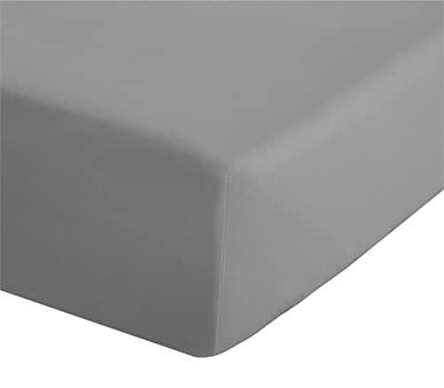 Image of Catherine Lansfield Easy Iron Percale Combed Extra Deep Double Fitted Sheet Grey