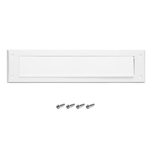 Image of Internal Letterbox Draught Excluder 13.5 Inch (34.2cm) PVC Draught Letter Plate Seal Letter Box Flap - Prevents Draughts Coming Through The Letter Box - for Wooden or uPVC Doors - White with Flap