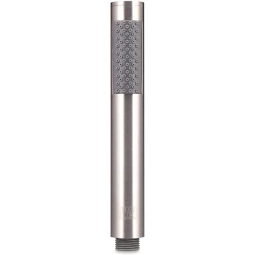 Image of H&S Replacement Universal Shower Head - Handheld Pencil Showerhead - Stainless Steel - Screw On Only Attachment - High Pressure Flow - Universal Hand Held Microphone Design