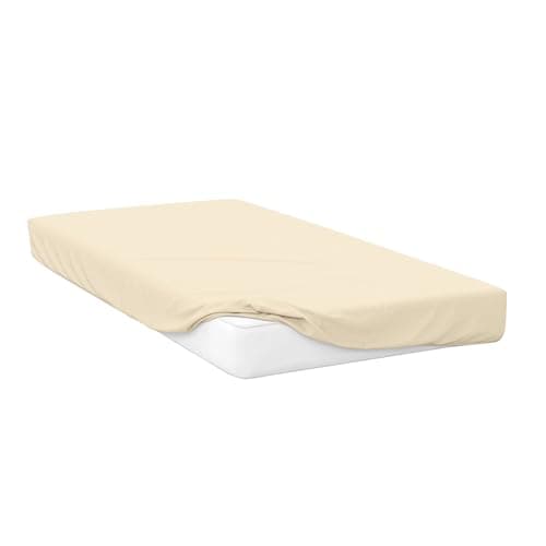 Image of Belledorm Jersey Cotton Fitted Sheet (Long Single) (Ivory)