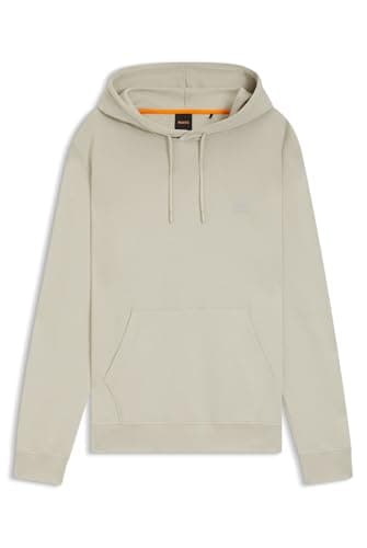 Image of BOSS Mens Logo Patch Hoodie Light Beige S