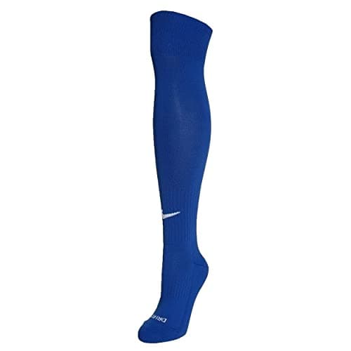 Image of NIKE Unisex Knee High Classic Football Dri Fit Socks, Blue White (Varsity Royal White), S UK