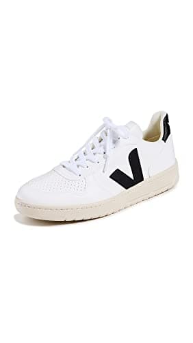 Image of Veja Women's V-10 Prime Sneaker, Extra White Black, 8 UK