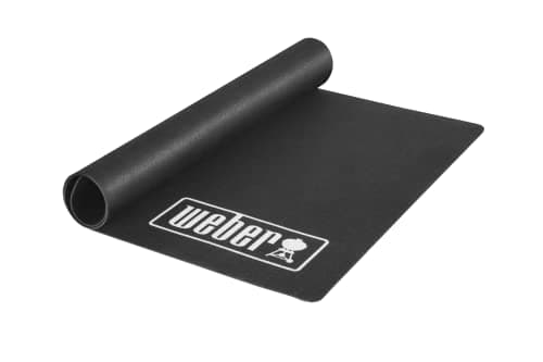 Image of Weber Grill Mat - Small (120 x 80cm), protects Terrace/Balcony from Grease Splatters or Dripping Liquids, heat- & Weather Resistant antibacterial Material, for all Grills (17897)
