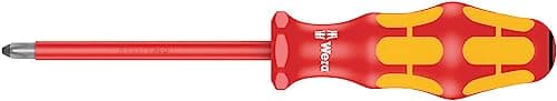 Image of Wera 165 i PZ Kraftform Plus Lasertip VDE Insulated Screwdriver, Pozidriv 2 x 100 mm, 05006164001
