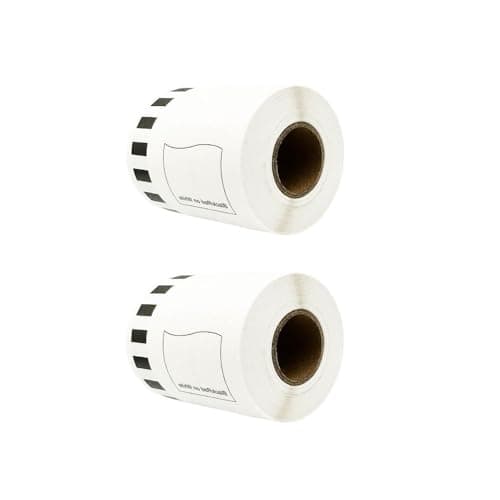 Image of 2 Roll DK-22251 Continuous Paper Label Sticker for Brother QL Label Printer, Continuous Length Paper Labels 62mmx15.24m
