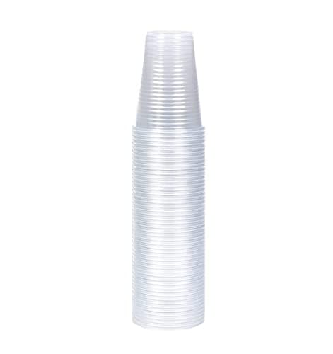 Image of 100 X 180ML Clear Plastic Disposable Drink Cups for Water Coolers/Travel/Camping/Parties and Events- (180ML / 7 Ounce) (100)