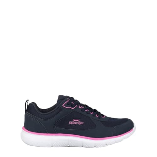 Image of Slazenger Mesh Trainers Womens Navy/Fuschia 7 UK