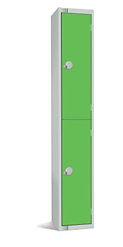 Image of The Products Store Two Door Compartment Locker - School Work Storage Locker 1800mm H x 300mm W x 300mm D - GREEN