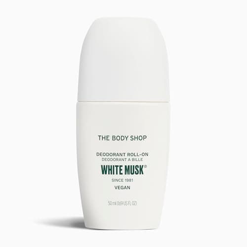 Image of The Body Shop White Musk Deodorant (1x 50ml), Roll-On Deodorant for Women, Fresh Floral Scent with Notes of Jasmine & Musk, Vegan