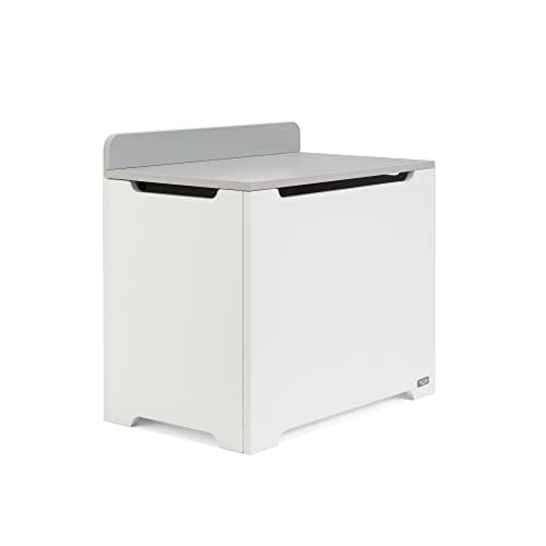 Image of Tutti Bambini Rio Toy Box | Soft-Close Hinge, Top Seating Area, Spacious Design for Toys, Pillows, Bedding, Books & More | H56.5 x D37.5 x W60.5 cm | White/Dove Grey