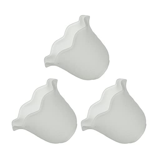 Image of Glass Drum Shade 3pcs Glass Flower Lamp Shade DIY Handmade Frosted Bell Replacement Table Wall Lamp Floral Cover for Home Office Decor s for Table