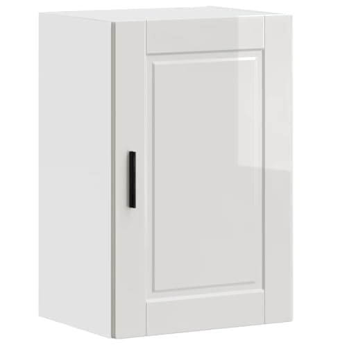 Image of vidaXL Porto Kitchen Wall Cabinet - White High Gloss Engineered Wood Spacious Storage with Durable Design