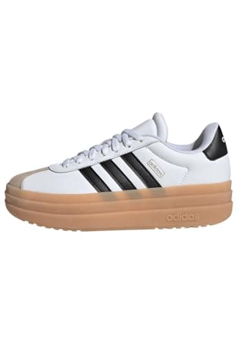 Image of adidas Unisex Kids VL Court Bold Lifestyle Shoe Junior, Cloud White/Core Black/Wonder Beige, 6 UK