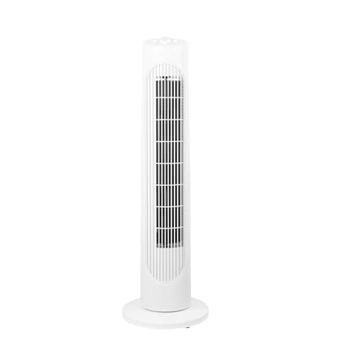 Image of COZYBRITE Tower Fan Cooling Oscillating 29 inch with 2 Hours Timer 3 Speed Setting Quiet Bladeless for Bedroom Living Room Home Office LG29-11B (White)