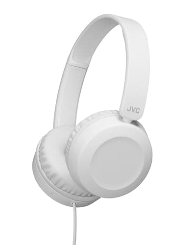 Image of JVC HA-S31M Wired Over-Ear Headband Headphones with Microphone & Remote - Ice White