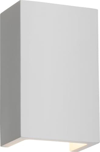 Image of Knightsbridge 230V G9 40W Cuboid Up and Down Plaster Wall Light