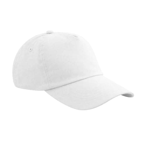 Image of Veesori Kids 5 Panel Button Baseball Cap for Boys and Girls School Pre-Curved Adjustable Cotton Outdoor Summer Sun Hat White