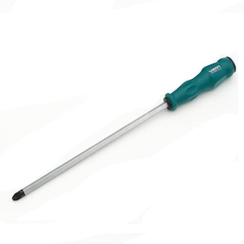 Image of Fongmore Extra Long Total Length 16 Inches/410mm Slotted Flat Screwdriver Magnetic Demolition Screwdriver Shank S2 Steel With Ergonomic Handle (12 Inches, Flat)