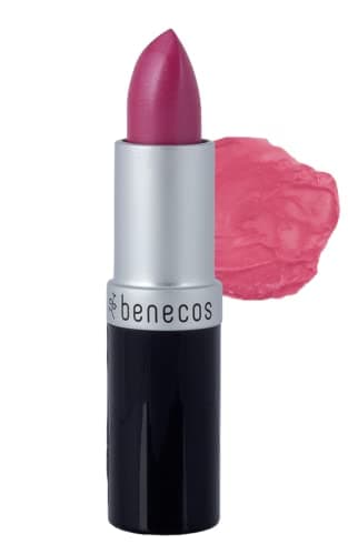Image of Benecos - Natural Cosmetics - Lipstick - Shimmering - with Organic Jojoba Oil & Organic Beeswax - Hot Pink - 4,5 g
