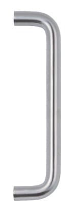 Image of Bolt Through Pull Handle D Shape Satin Stainless Steel 19mm x 225mm