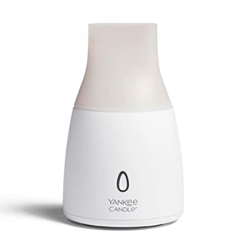 Image of Yankee Candle Ultrasonic Aroma Diffuser Kit | Black Cherry Aroma Diffuser Oil | LED Colour Changing | Auto Off Timer | Quiet Operation | UK Plug